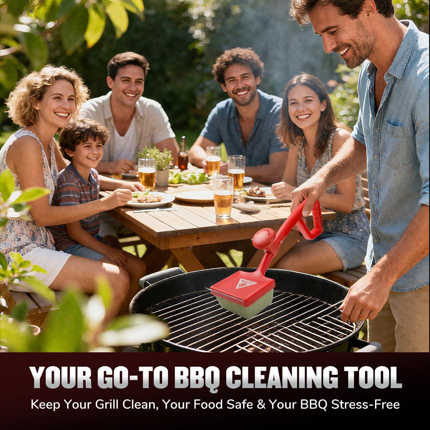 Cepillo de Parrilla a Vapor EEFINITE con Raspador y Mango Ergonómico