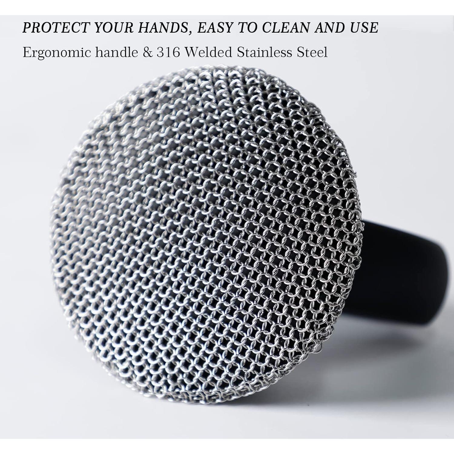 Limpiador de Sartén Hierro Fundido MEIXINZHI con Alfombrilla