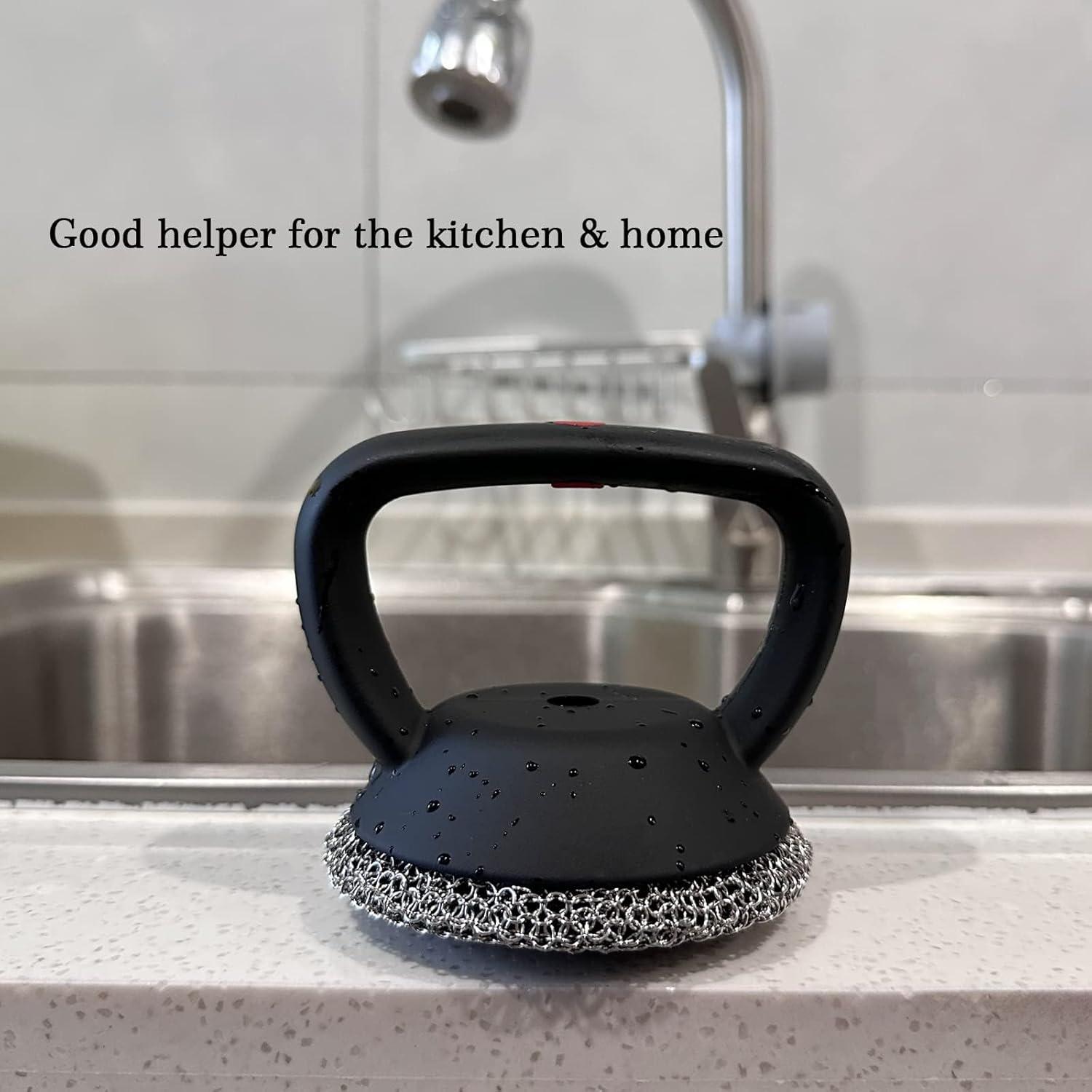 Limpiador de Sartén Hierro Fundido MEIXINZHI con Alfombrilla