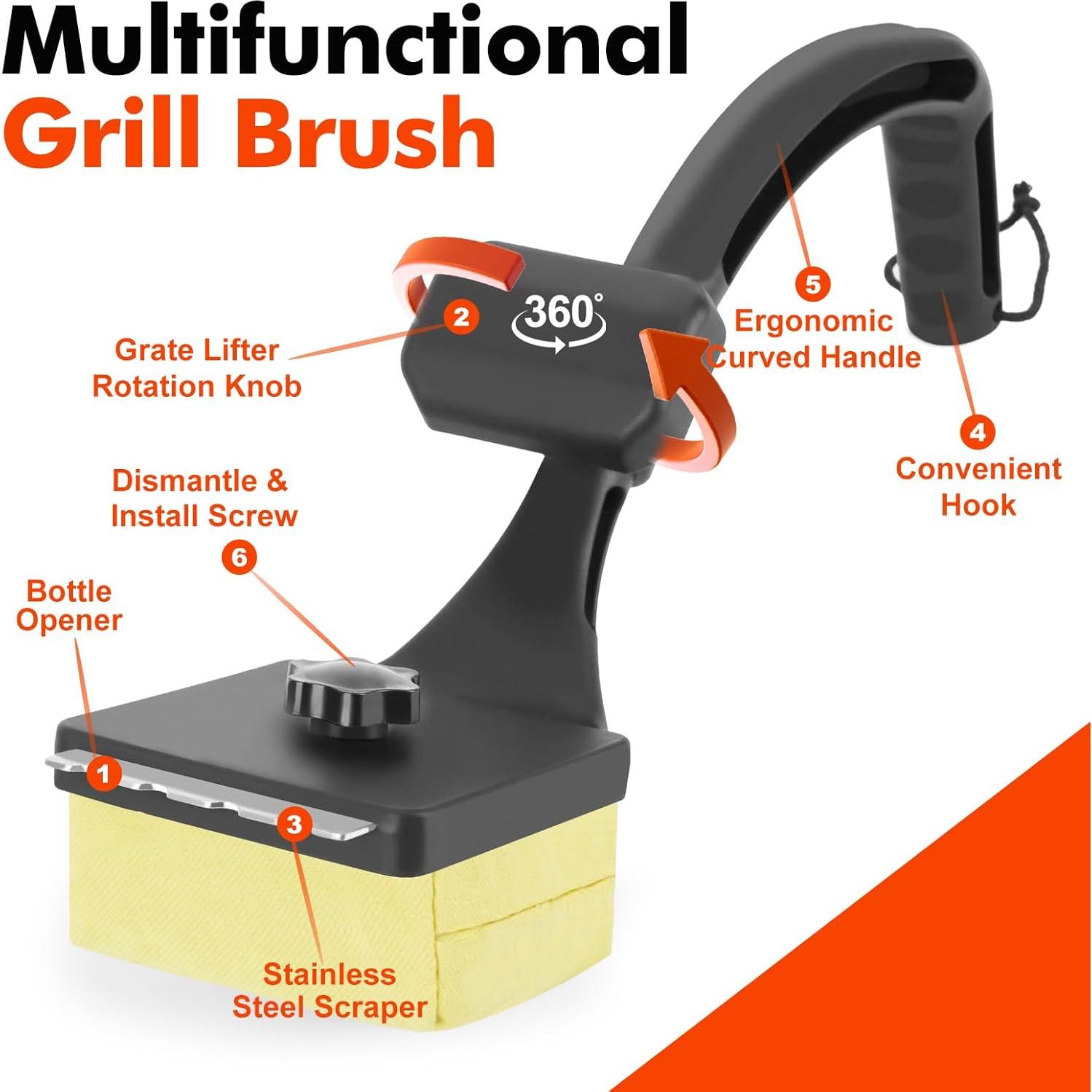 Cepillo Limpiador de Parrilla DR DAPPER B24E1 44.7cm