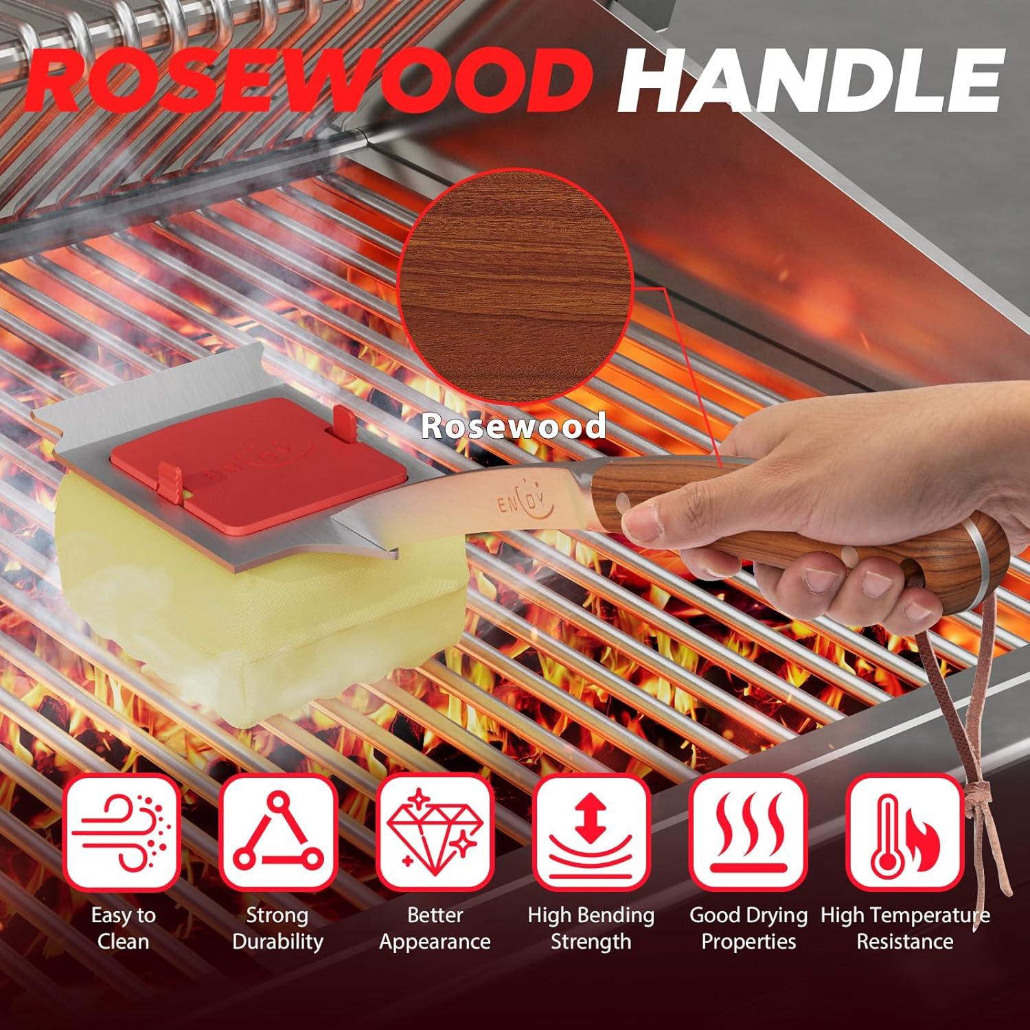 Cepillo para Parrilla ENLOY Sin Cerda 43 cm con Raspador