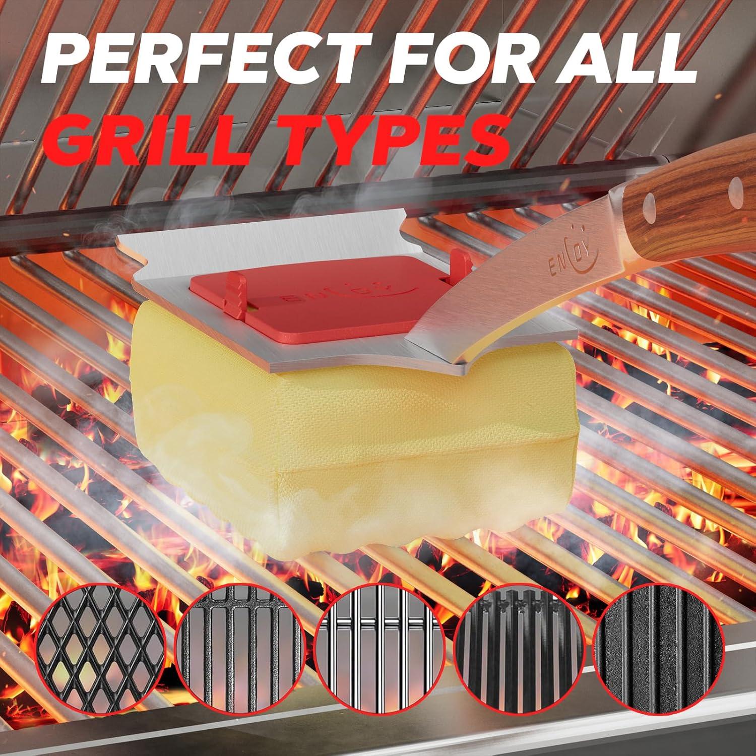 Cepillo para Parrilla ENLOY Sin Cerda 43 cm con Raspador