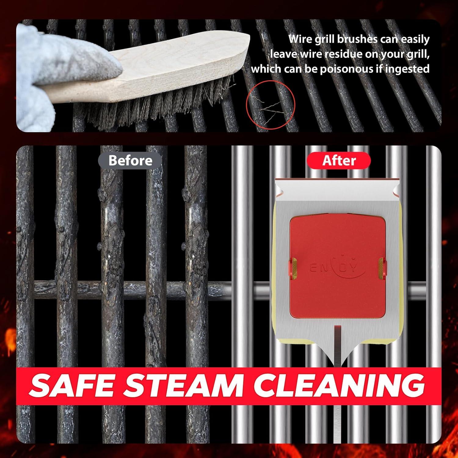 Cepillo para Parrilla ENLOY Sin Cerda 43 cm con Raspador