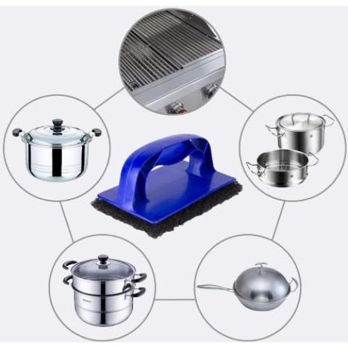 Kit de limpieza para parrilla FolksField - 32 piezas, raspador y almohadillas