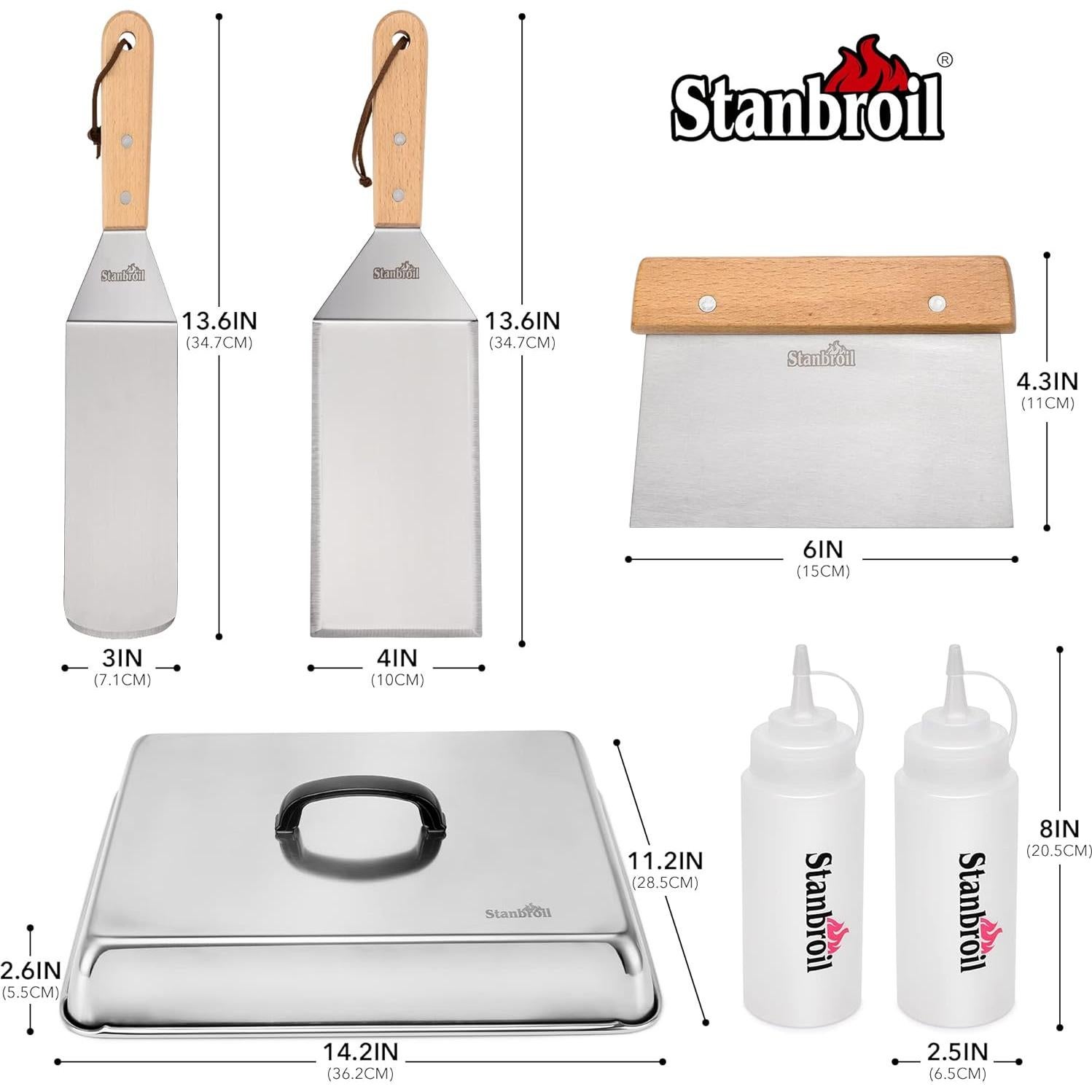 Set de Accesorios para BBQ Stanbroil - 6 Piezas Acero Inoxidable