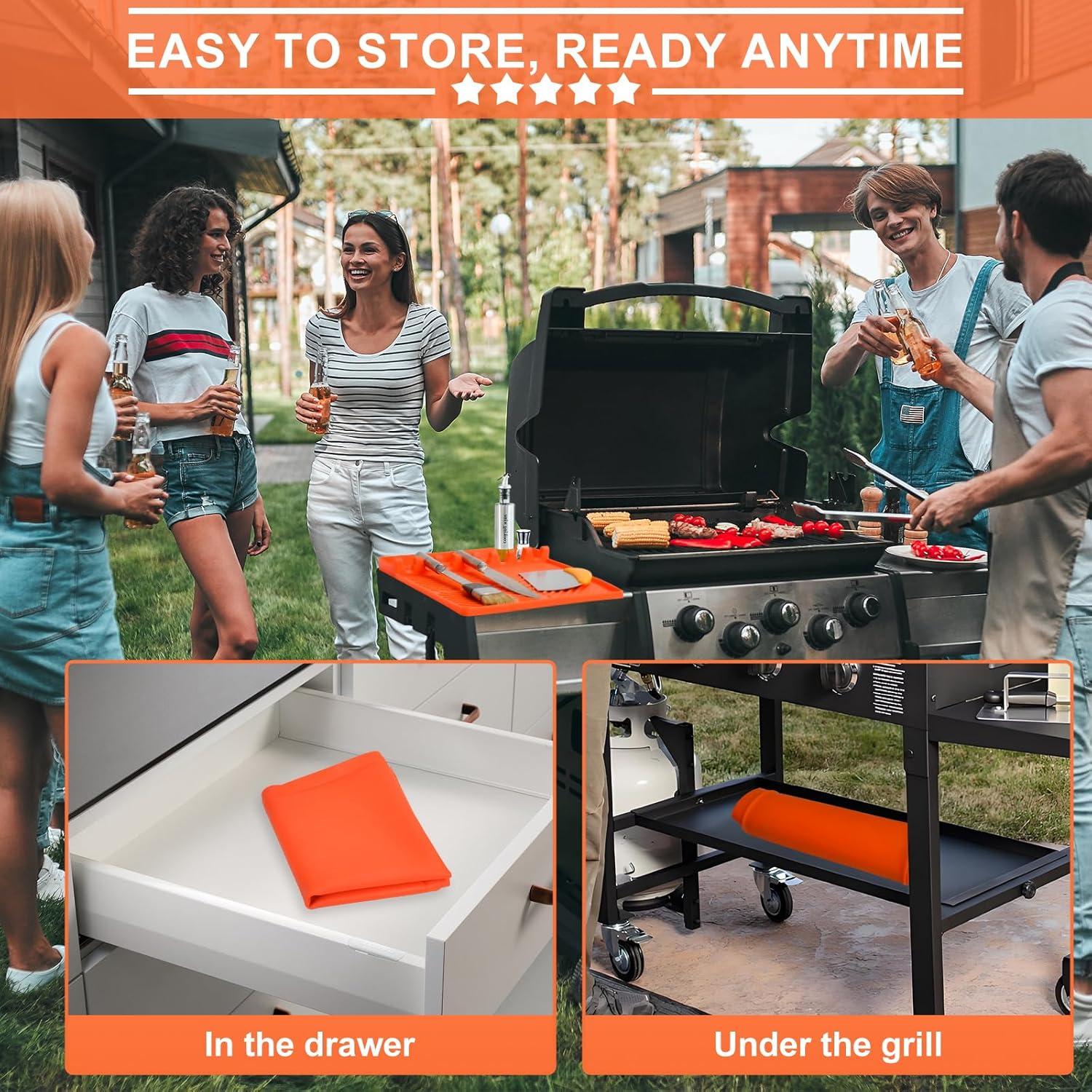 Cubierta de Silicona Audoyon 36" para BBQ con Raspador