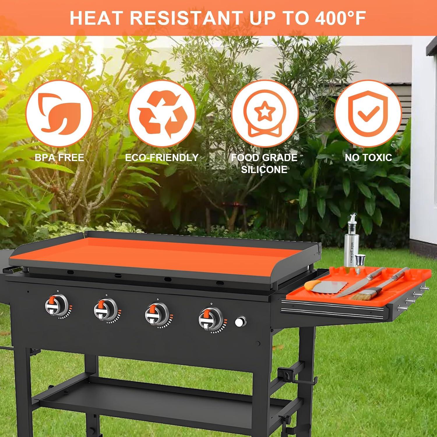 Cubierta de Silicona Audoyon 36" para BBQ con Raspador