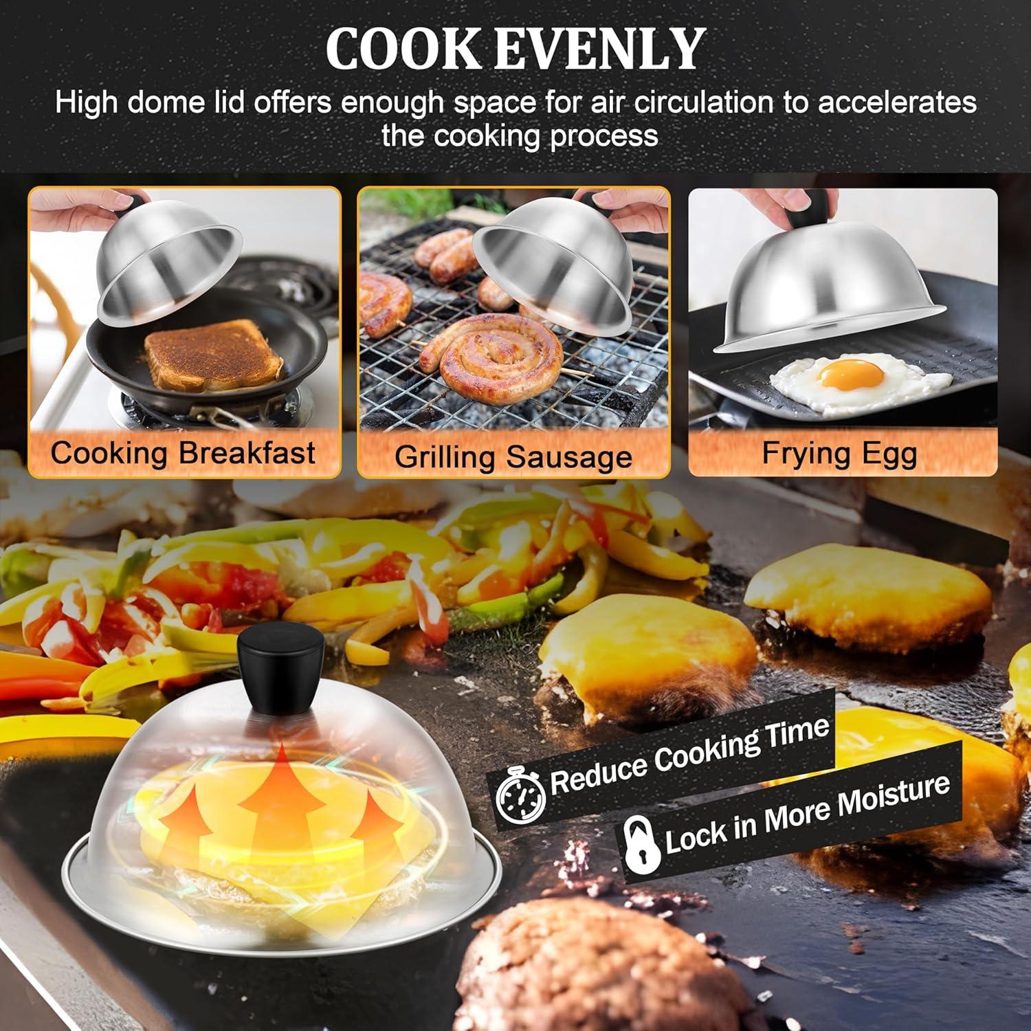 Cubiertas de Basting Joyfair 15.24 cm + Prensa Hamburguesas