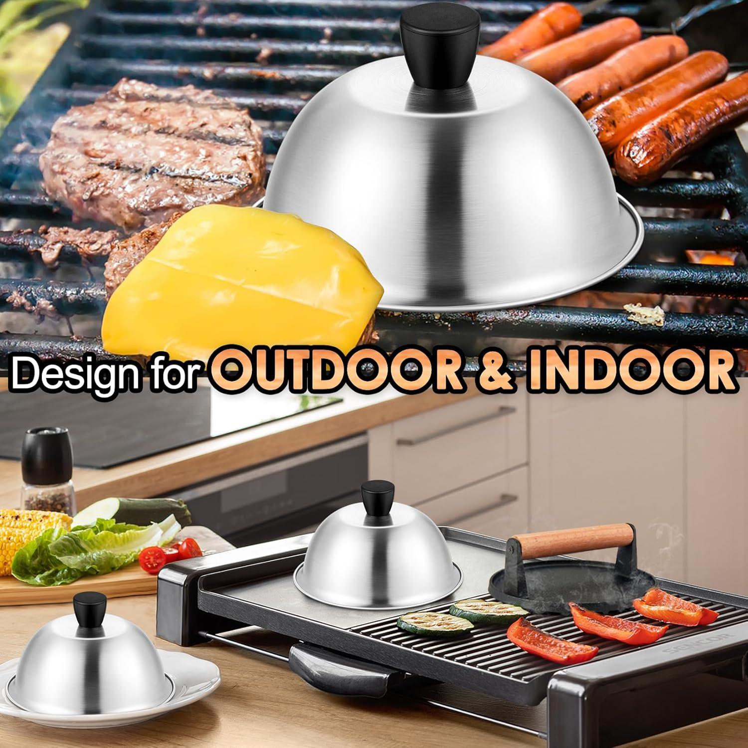 Cubiertas de Basting Joyfair 15.24 cm + Prensa Hamburguesas