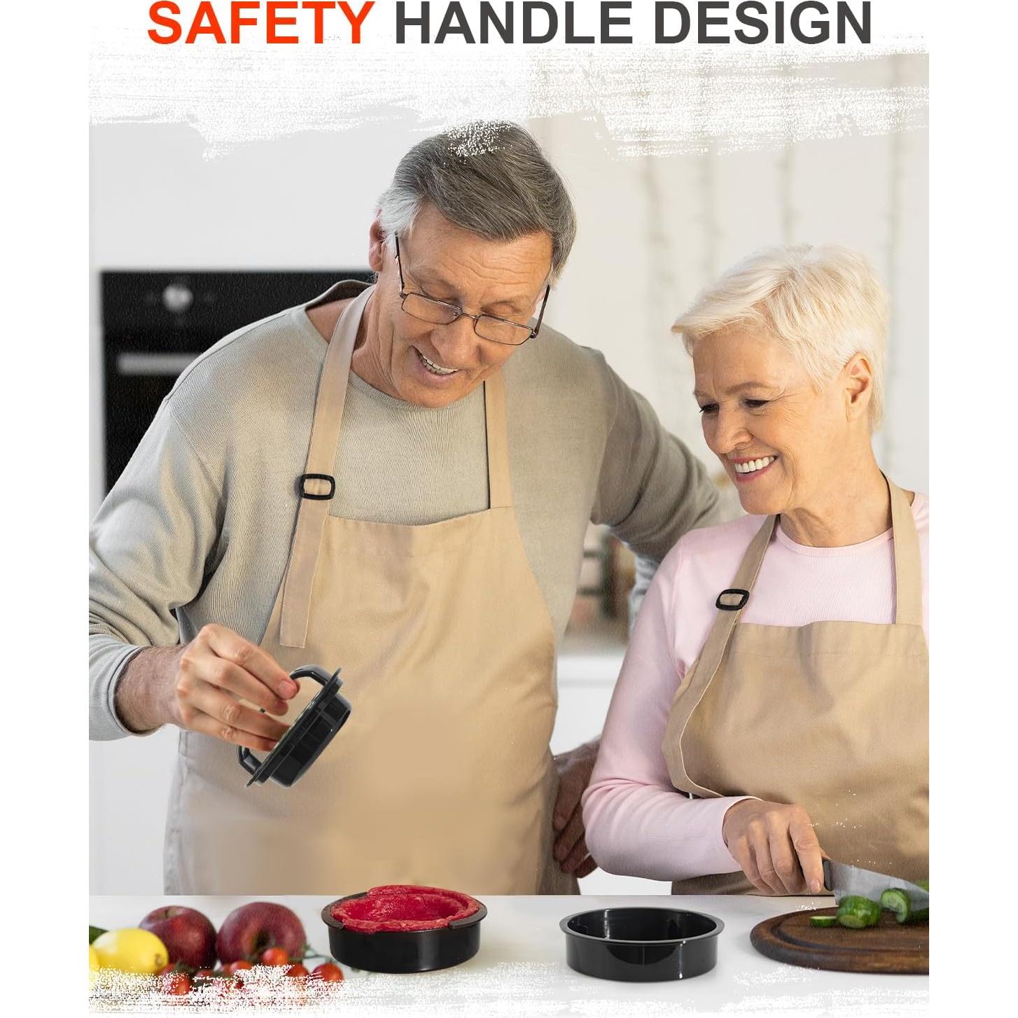 Prensa de Hamburguesa 3-en-1 Execent Antiadherente - Negro