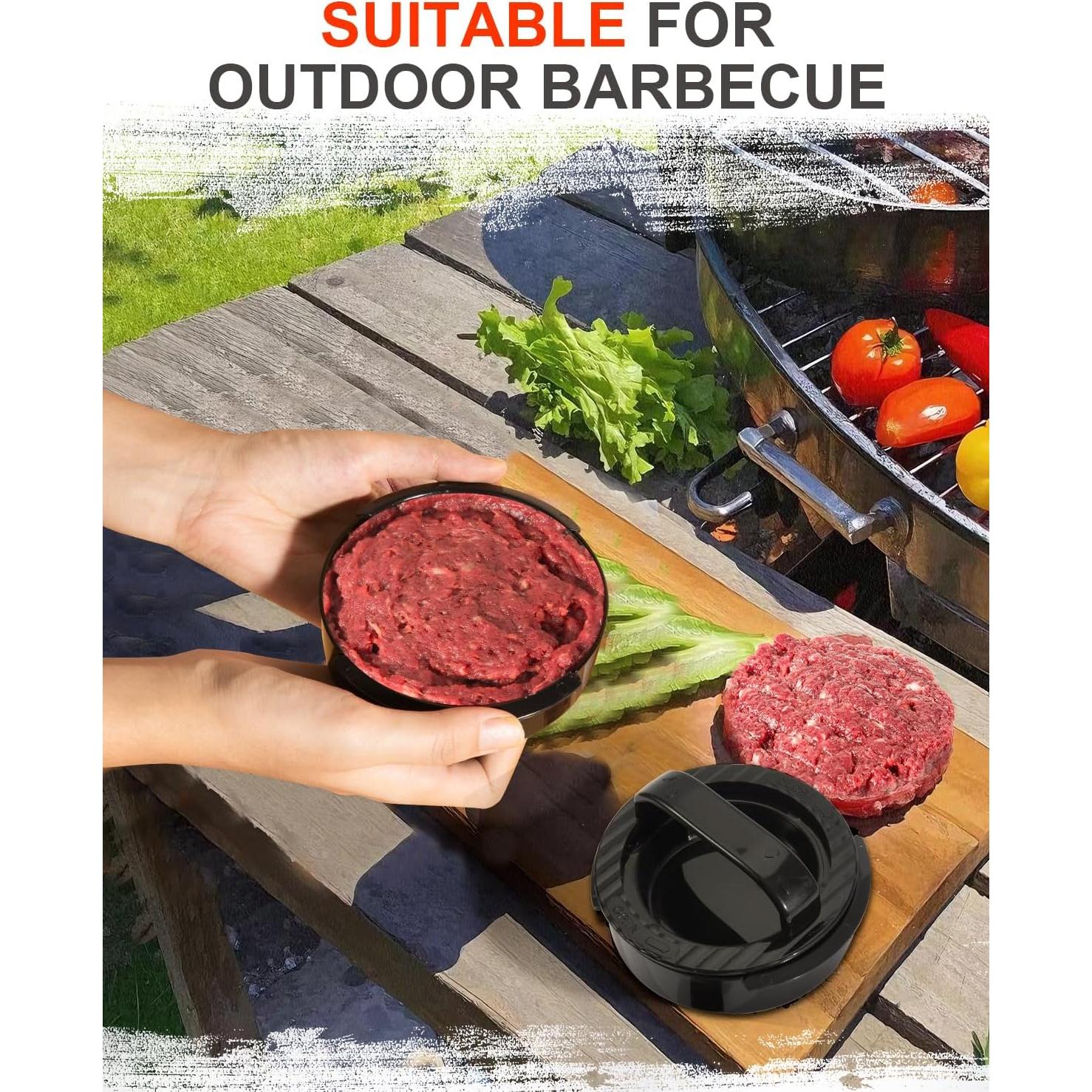 Prensa de Hamburguesa 3-en-1 Execent Antiadherente - Negro