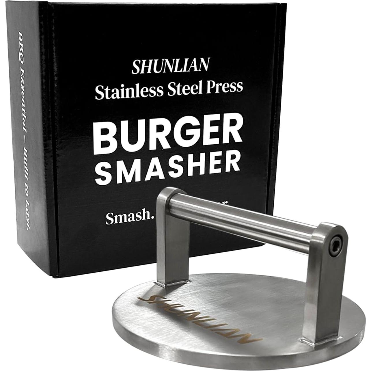 Prensa de Hamburguesas SHUNLIAN 1.4KG Acero Inoxidable 15.24CM