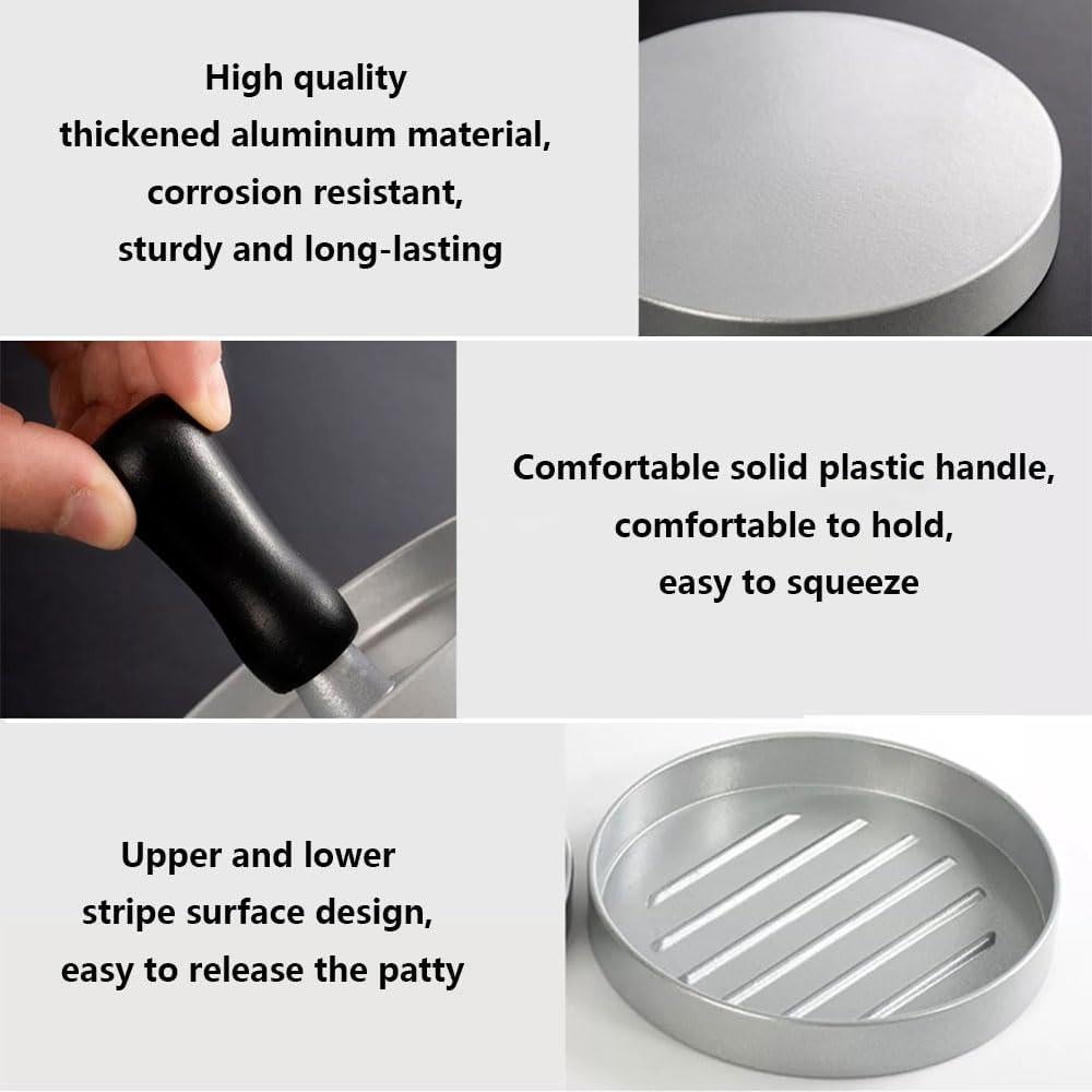 Prensa de Hamburguesas Junvaia con 100 Papeles Antiadherentes