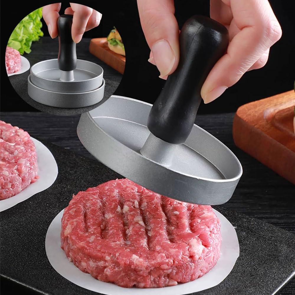 Prensa de Hamburguesas Junvaia con 100 Papeles Antiadherentes