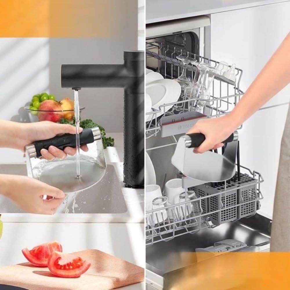 Prensa de Hamburguesas NVLIKNA Acero Inoxidable 13.97 cm Antiadherente