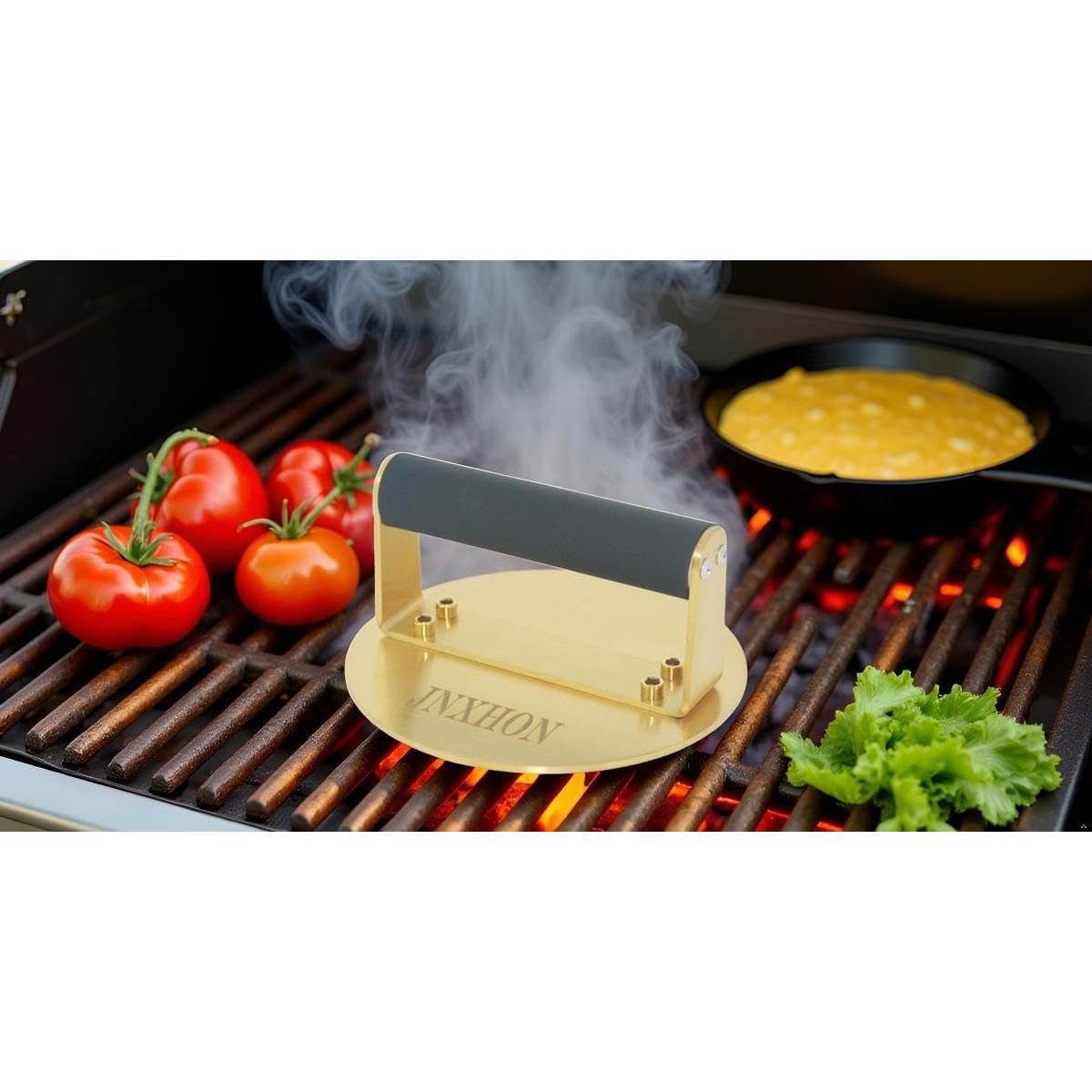 Prensa para Hamburguesas JNXHON de Titanio 15.2 cm