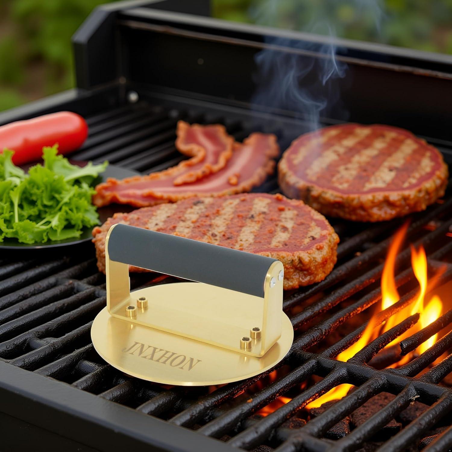 Prensa para Hamburguesas JNXHON de Titanio 15.2 cm