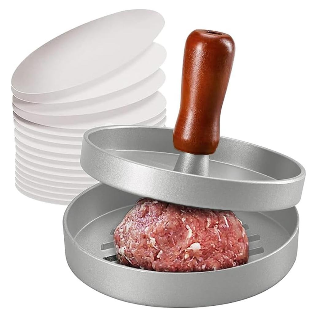 Juego de Moldes para Hamburguesas Iosjeude + 100 Papeles