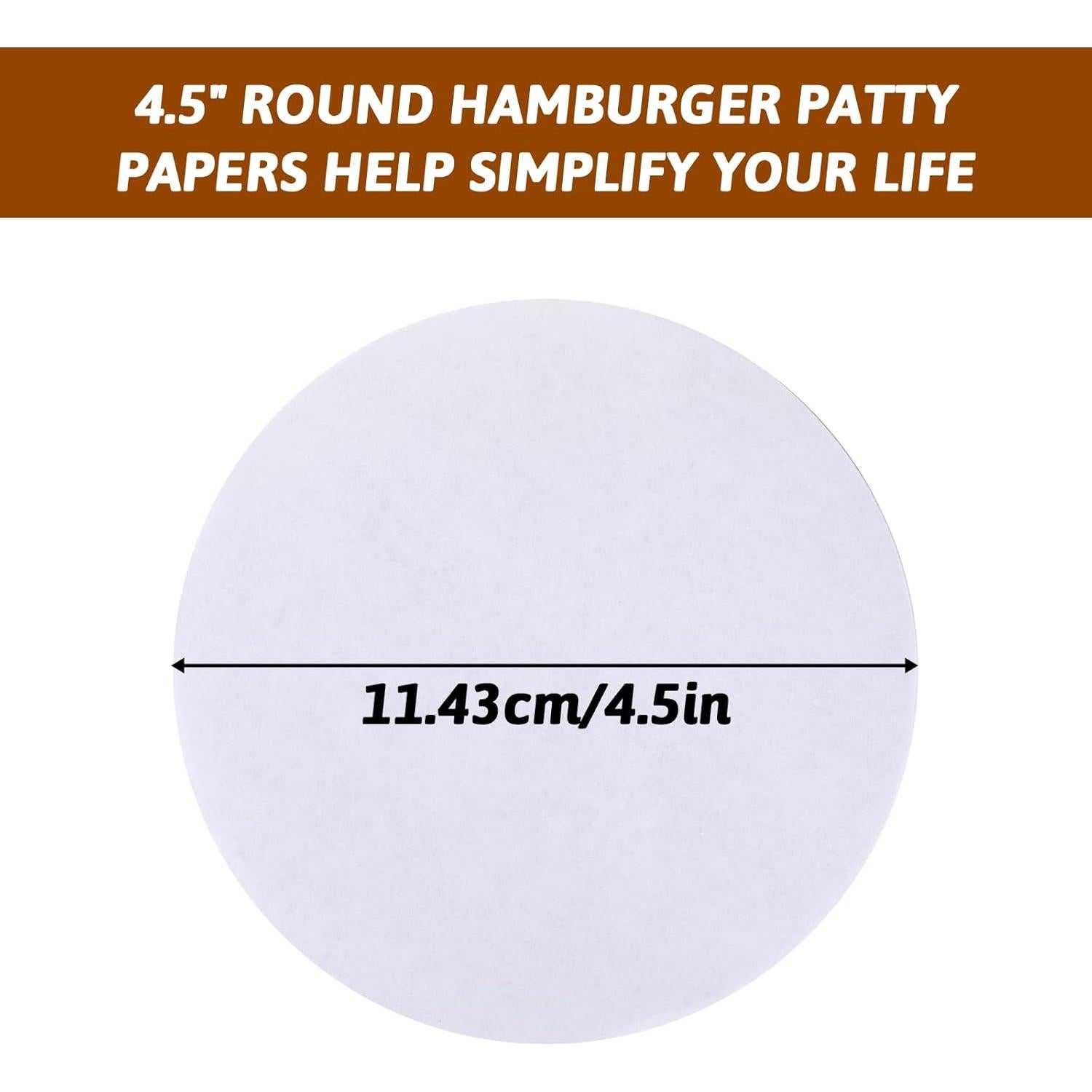 500 Hojas Papel para Hamburguesa Exircy 11.4 cm Antiadherente