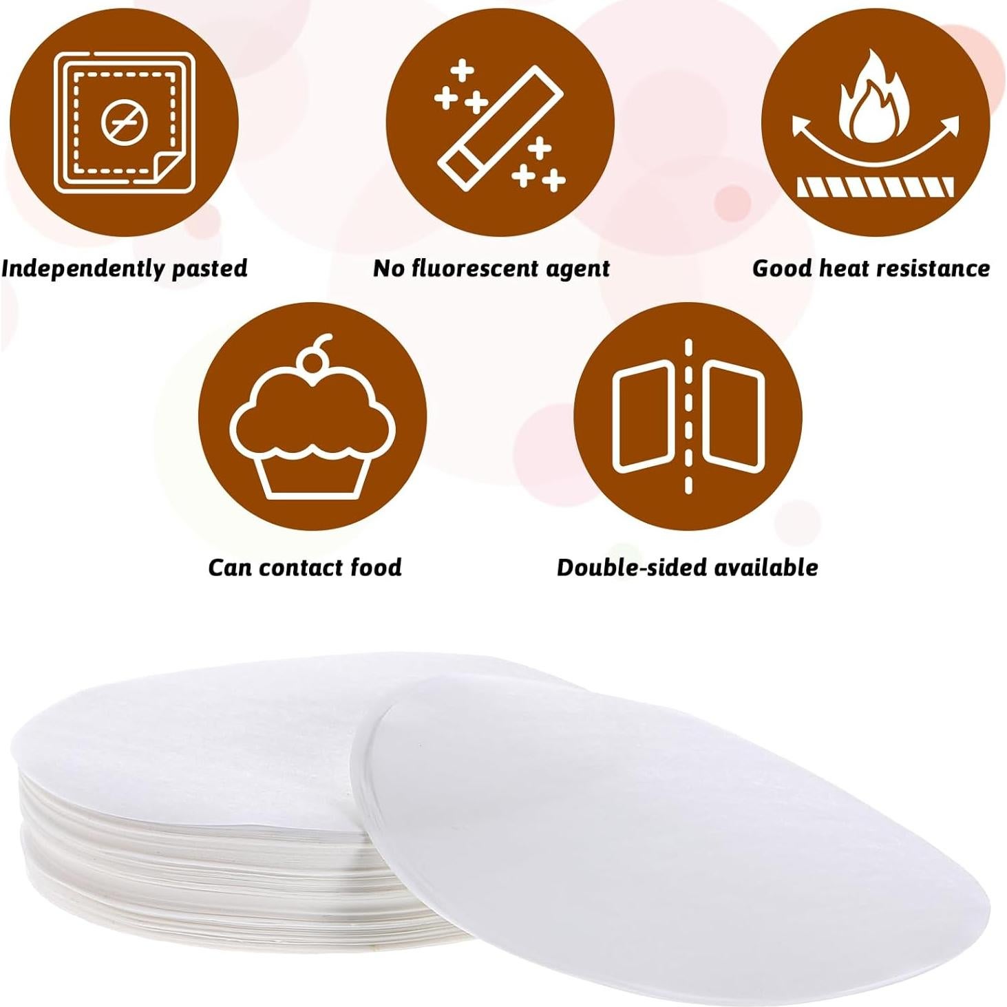 500 Hojas Papel para Hamburguesa Exircy 11.4 cm Antiadherente