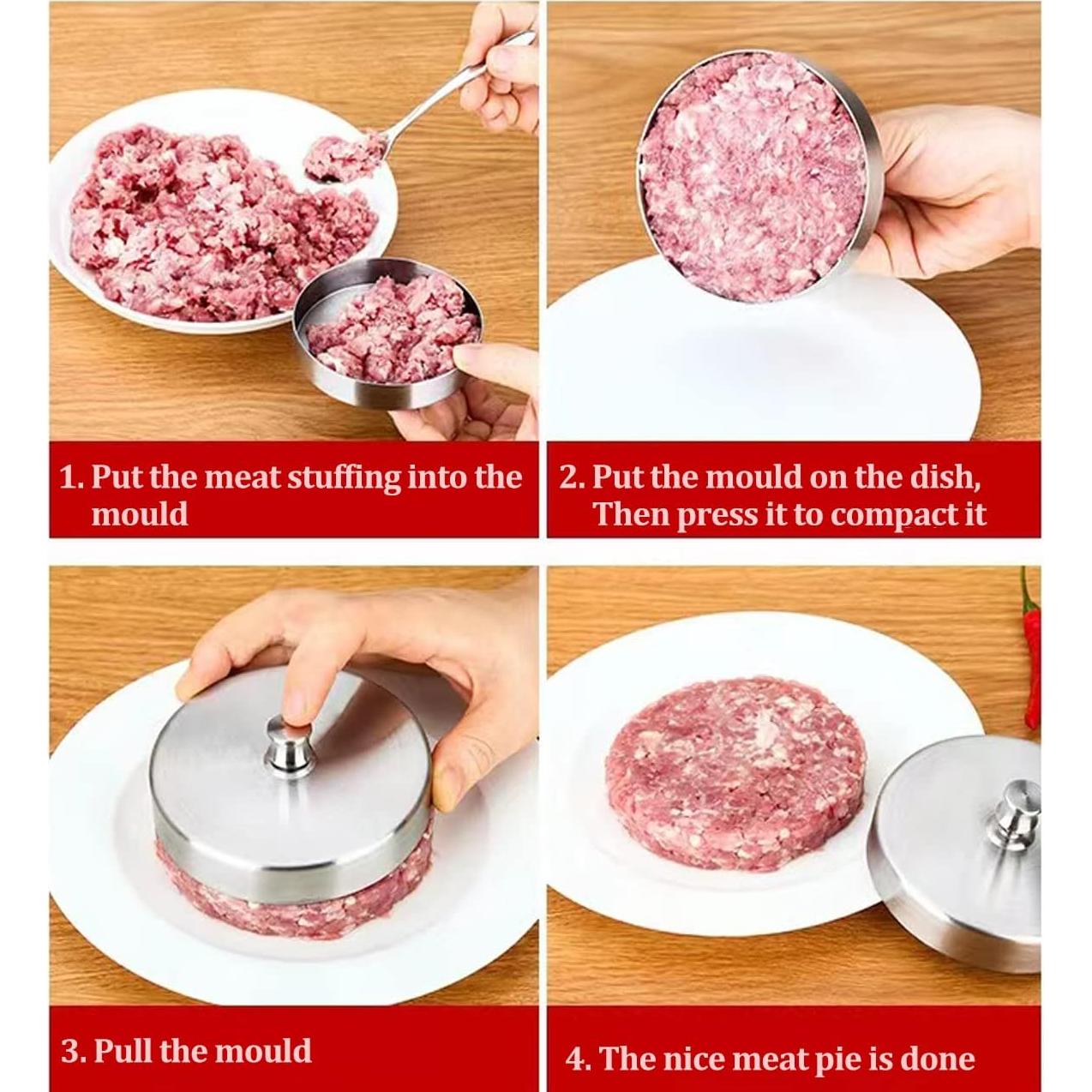 Prensa de Hamburguesas Ajustable HN Shining Acero Inoxidable