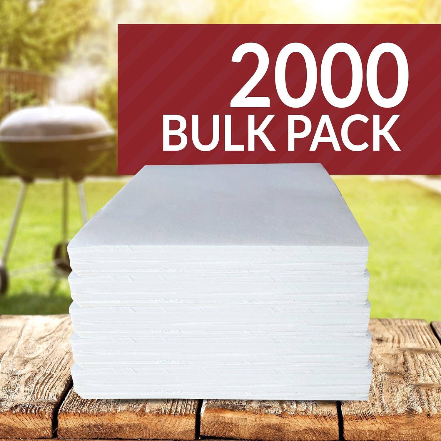 Papel para Hamburguesas Reli. 2000 Hojas 12.07x12.07 cm Blanco