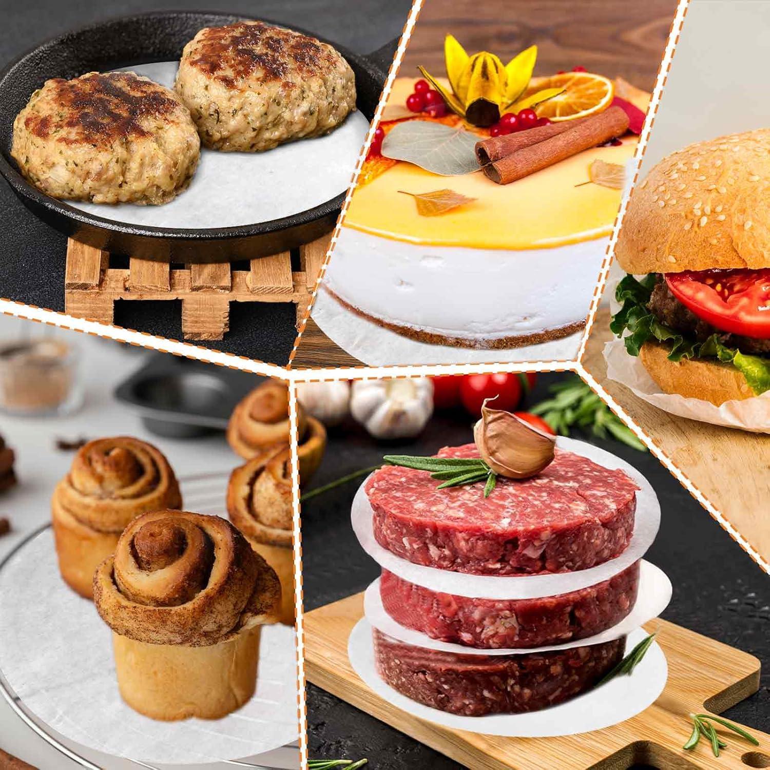 500 Hojas Papel para Hamburguesas Antiadherente Giantree 11CM