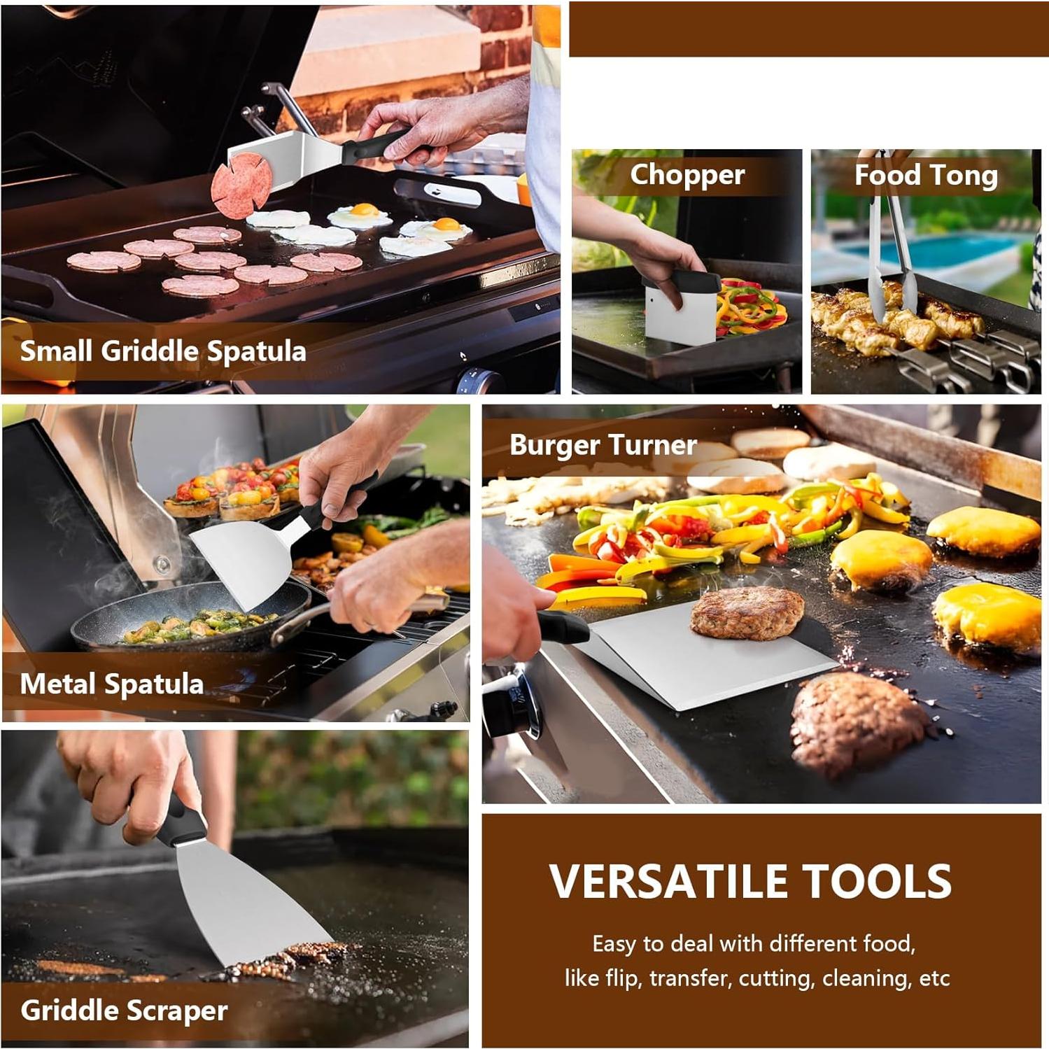 Kit de Accesorios para Plancha Joyfair 25 Piezas BBQ