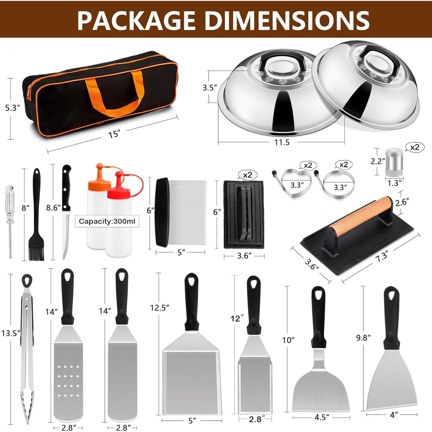 Kit de Accesorios para Plancha Joyfair 25 Piezas BBQ