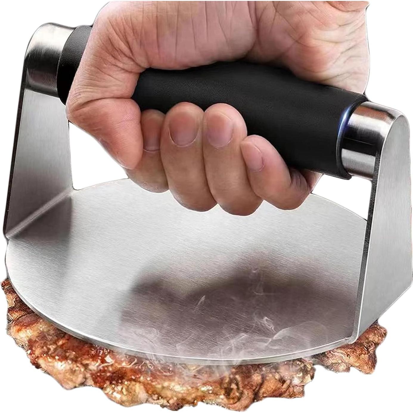 Prensa de Hamburguesas Acero Inoxidable 304 14x14cm JNXHON