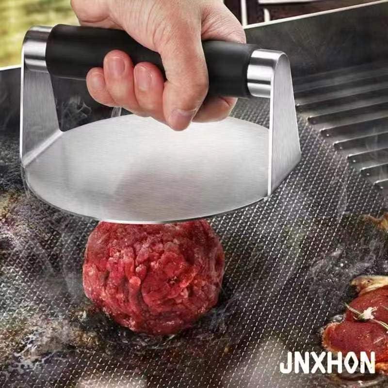 Prensa de Hamburguesas Acero Inoxidable 304 14x14cm JNXHON