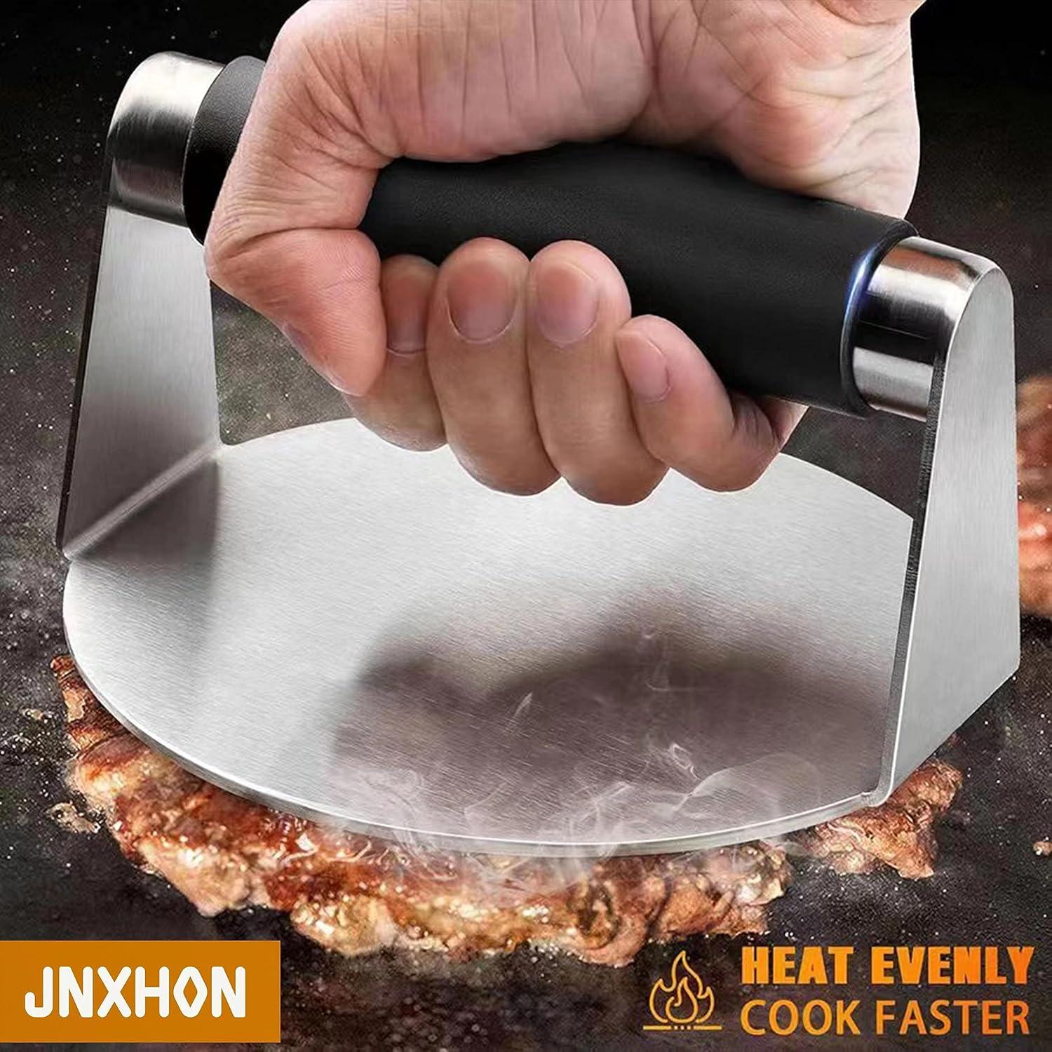 Prensa de Hamburguesas Acero Inoxidable 304 14x14cm JNXHON