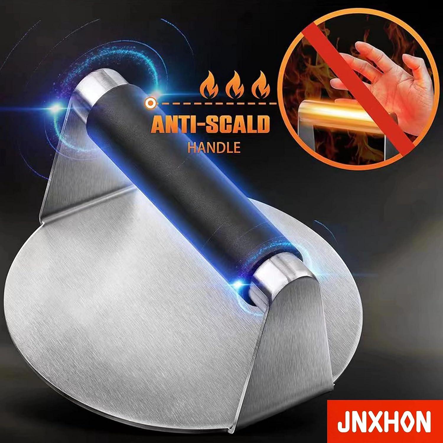 Prensa de Hamburguesas Acero Inoxidable 304 14x14cm JNXHON