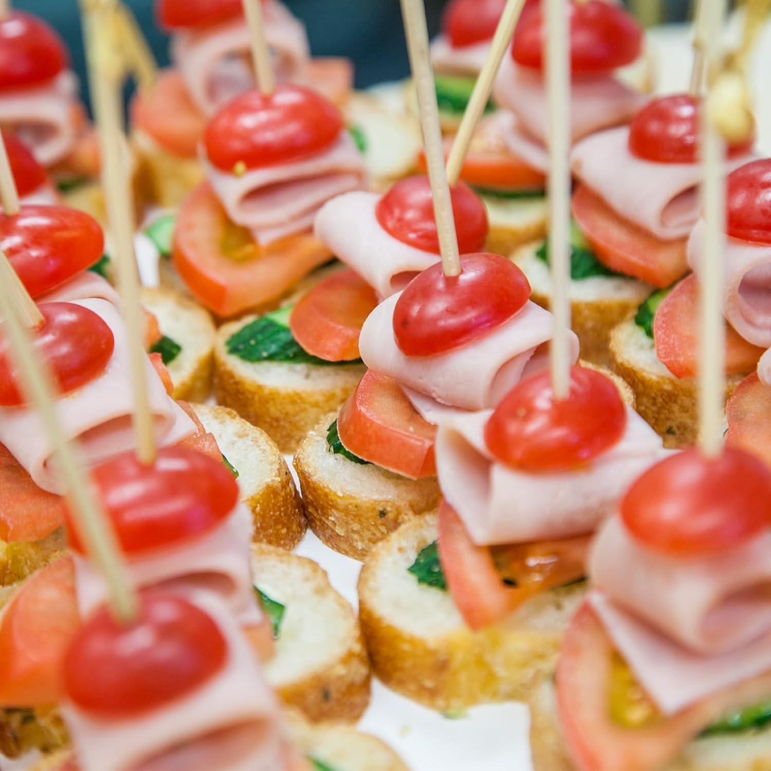 HOSSIAN 150 Palitos de Bambú Natural 15.24 cm para Aperitivos