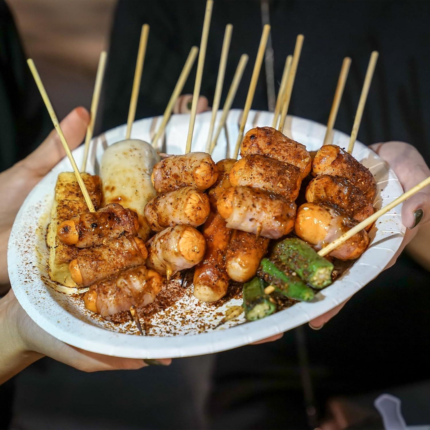 HOSSIAN 150 Palitos de Bambú Natural 15.24 cm para Aperitivos