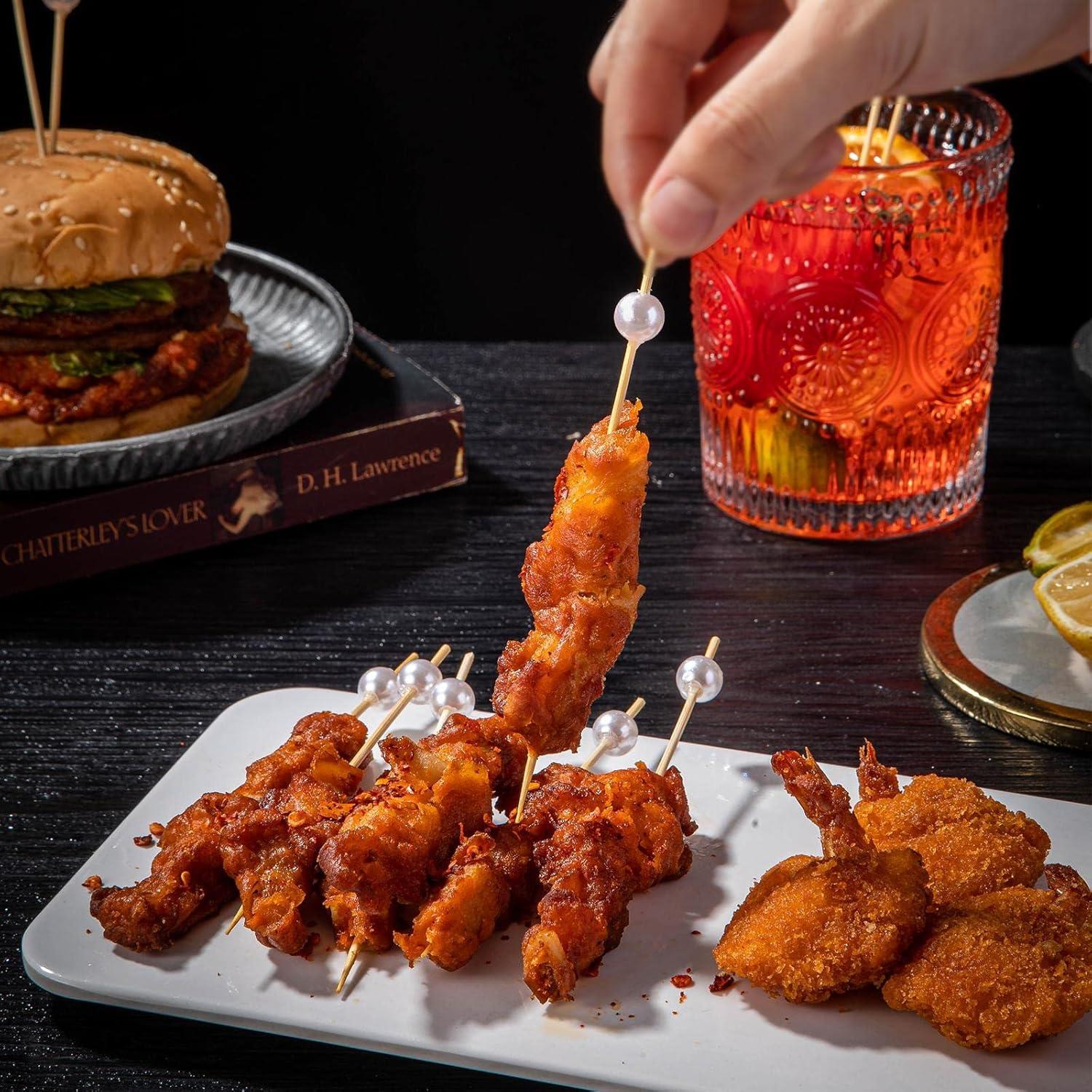 200 Palillos de Cóctel Zutlian de Bambú 12 cm para Aperitivos