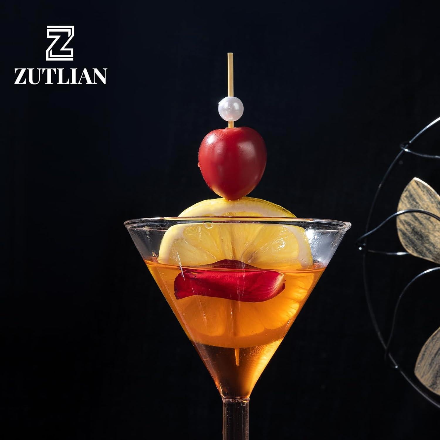 200 Palillos de Cóctel Zutlian de Bambú 12 cm para Aperitivos