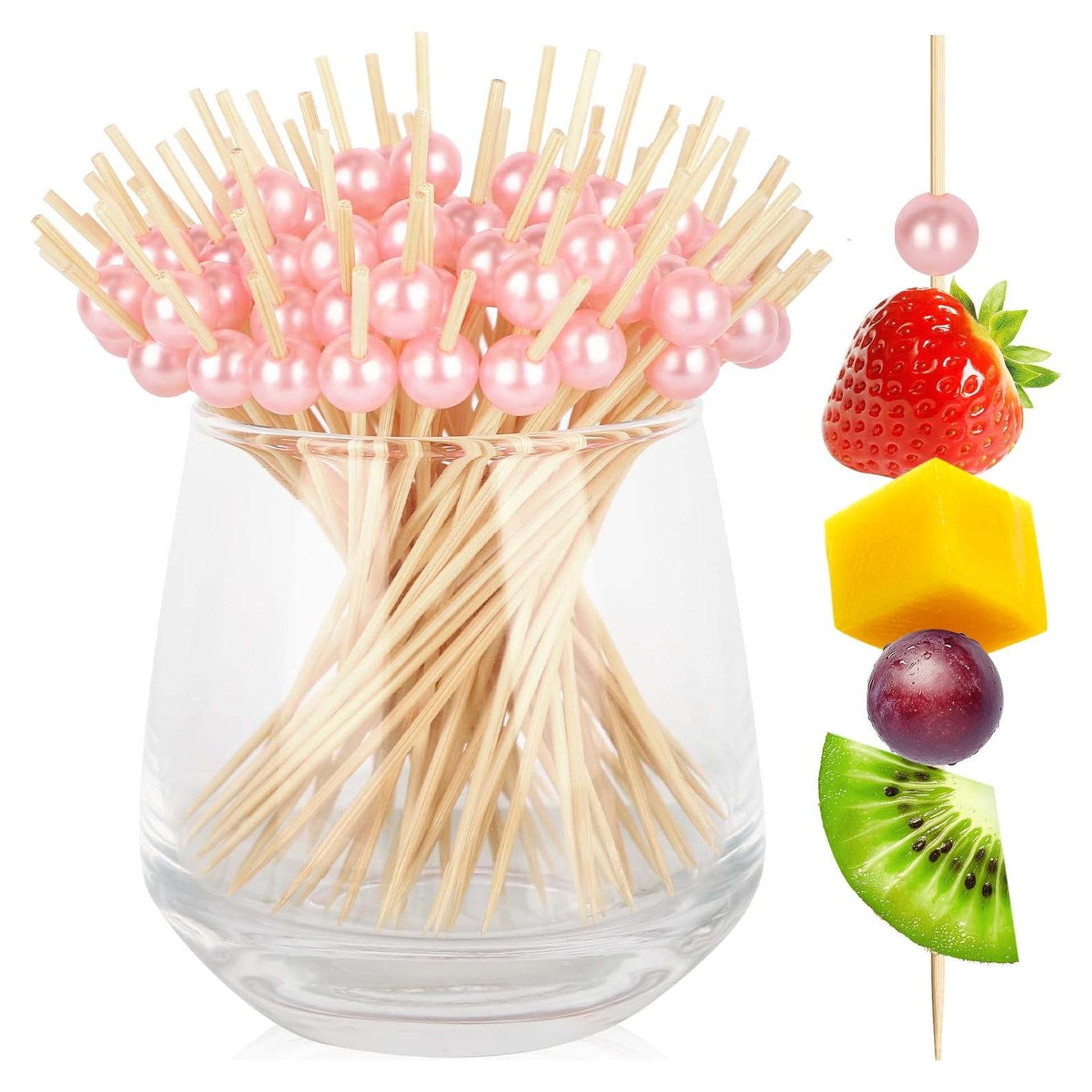 200 Palillos de Cóctel de Perla Rosa Vicuna R 11.94 cm