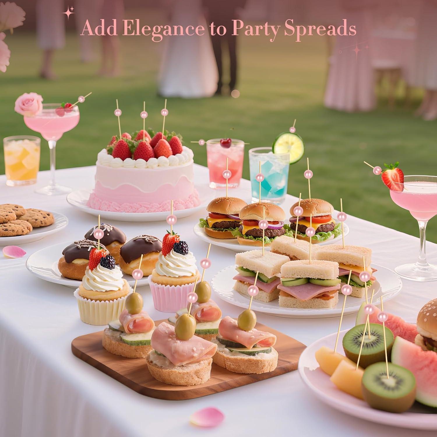 200 Palillos de Cóctel de Perla Rosa Vicuna R 11.94 cm