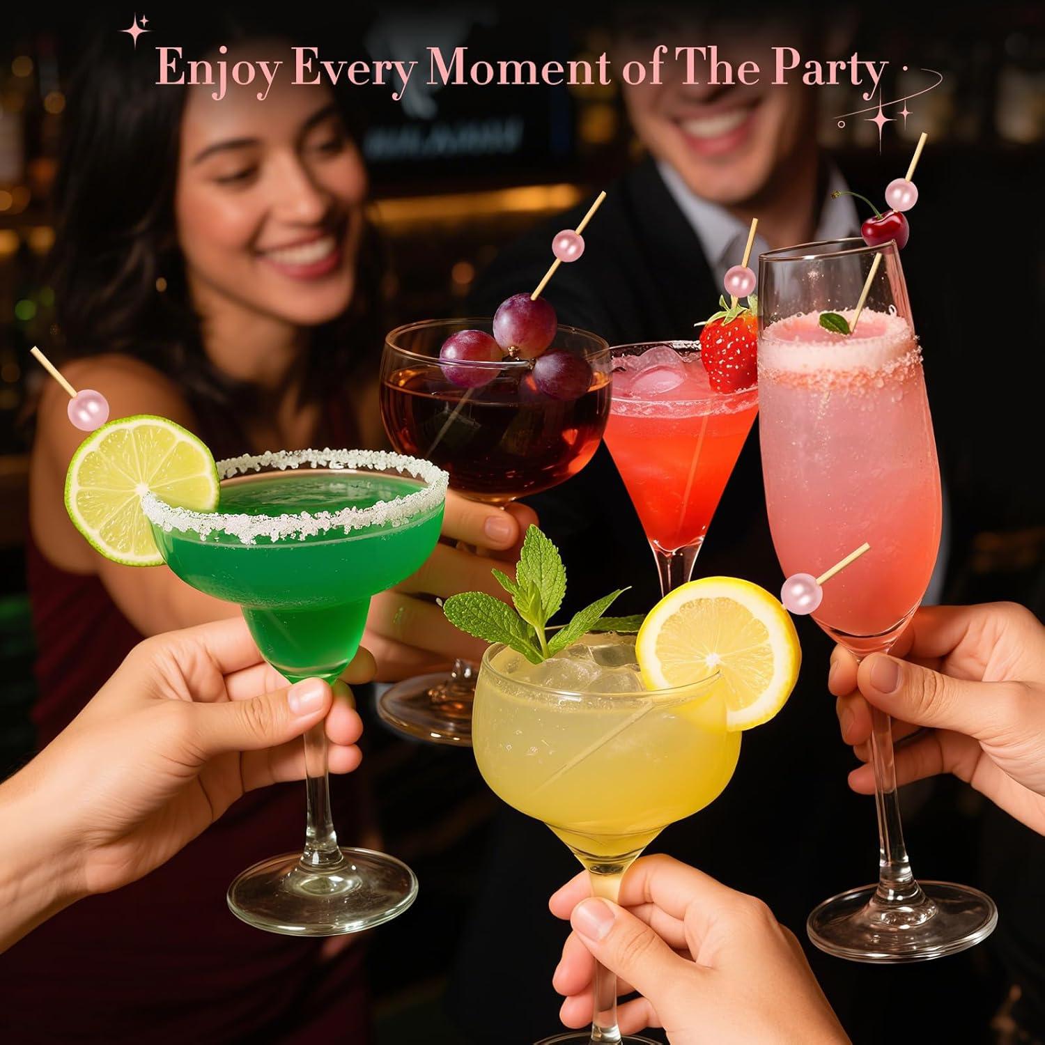 200 Palillos de Cóctel de Perla Rosa Vicuna R 11.94 cm