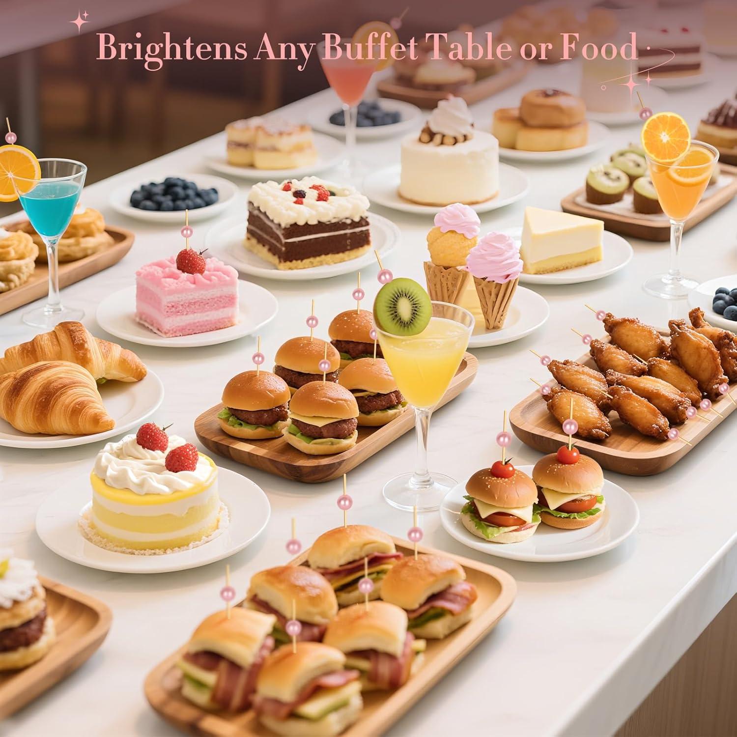 200 Palillos de Cóctel de Perla Rosa Vicuna R 11.94 cm