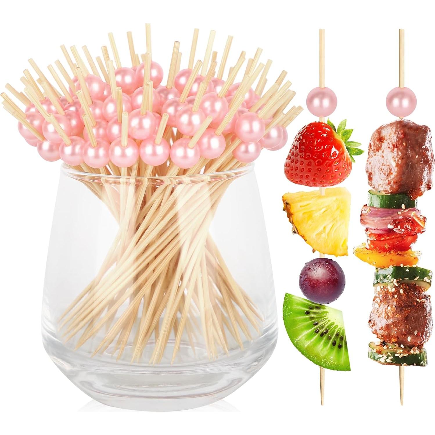 200 Palillos de Cóctel de Perla Rosa Vicuna R 11.94 cm