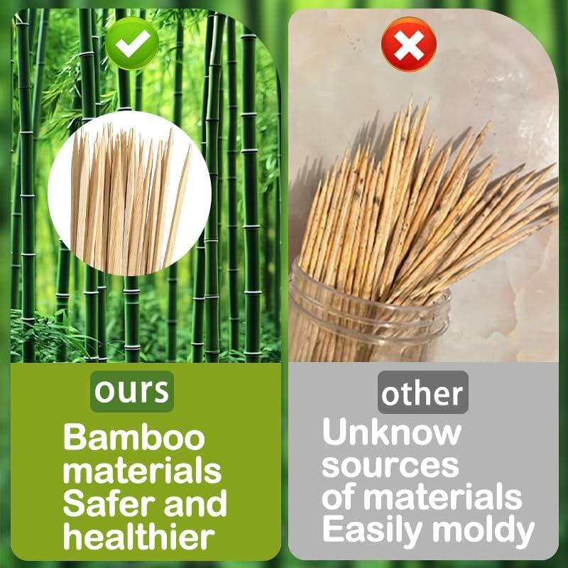 200 Palillos de Bambú 20.32 cm Faoaatin para Aperitivos