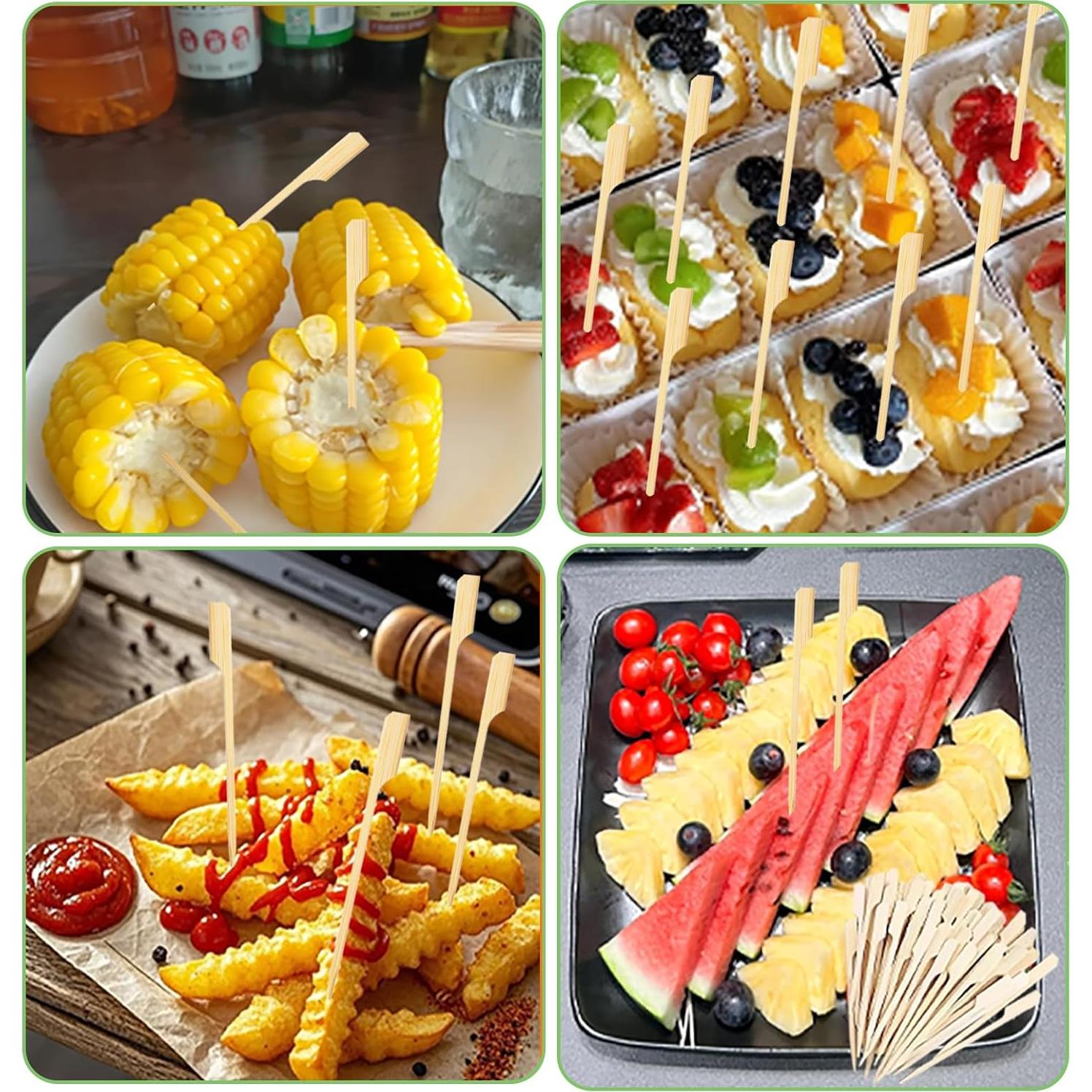 200 Palillos de Bambú 20.32 cm Faoaatin para Aperitivos