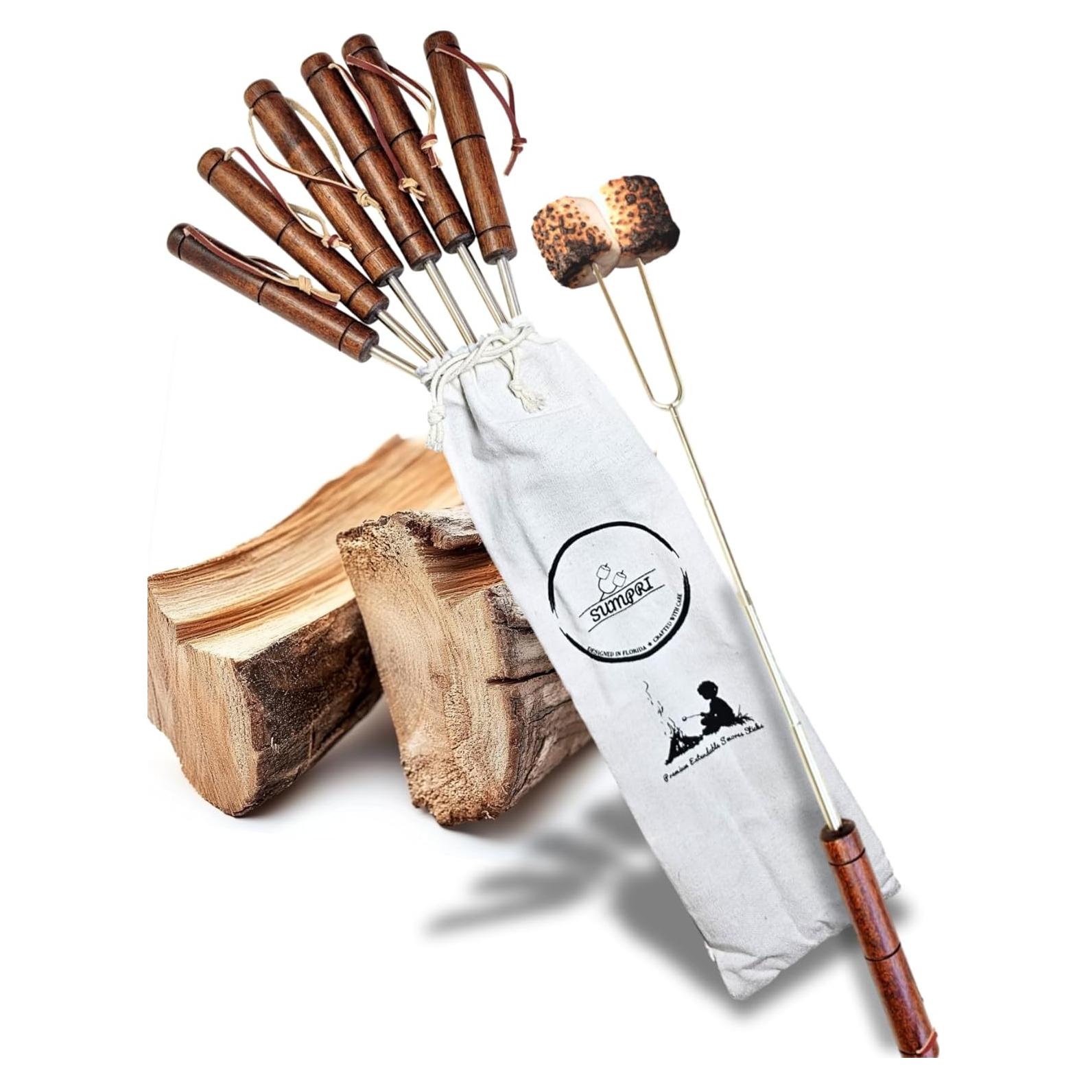Juego de 7 Palitos Telescópicos para S'mores SUMPRI