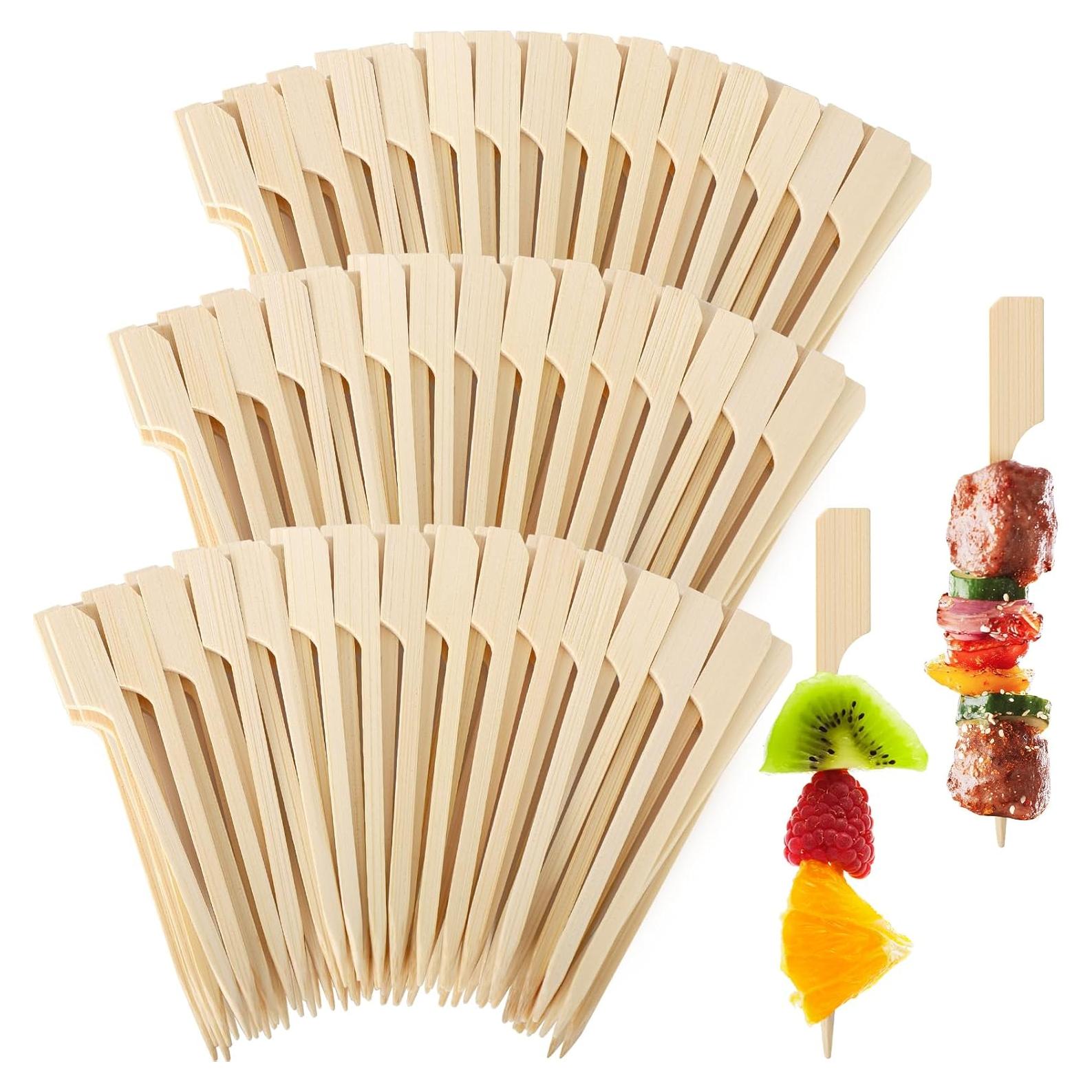 200 Palillos de Cóctel de Bambú 8.9 cm para Aperitivos