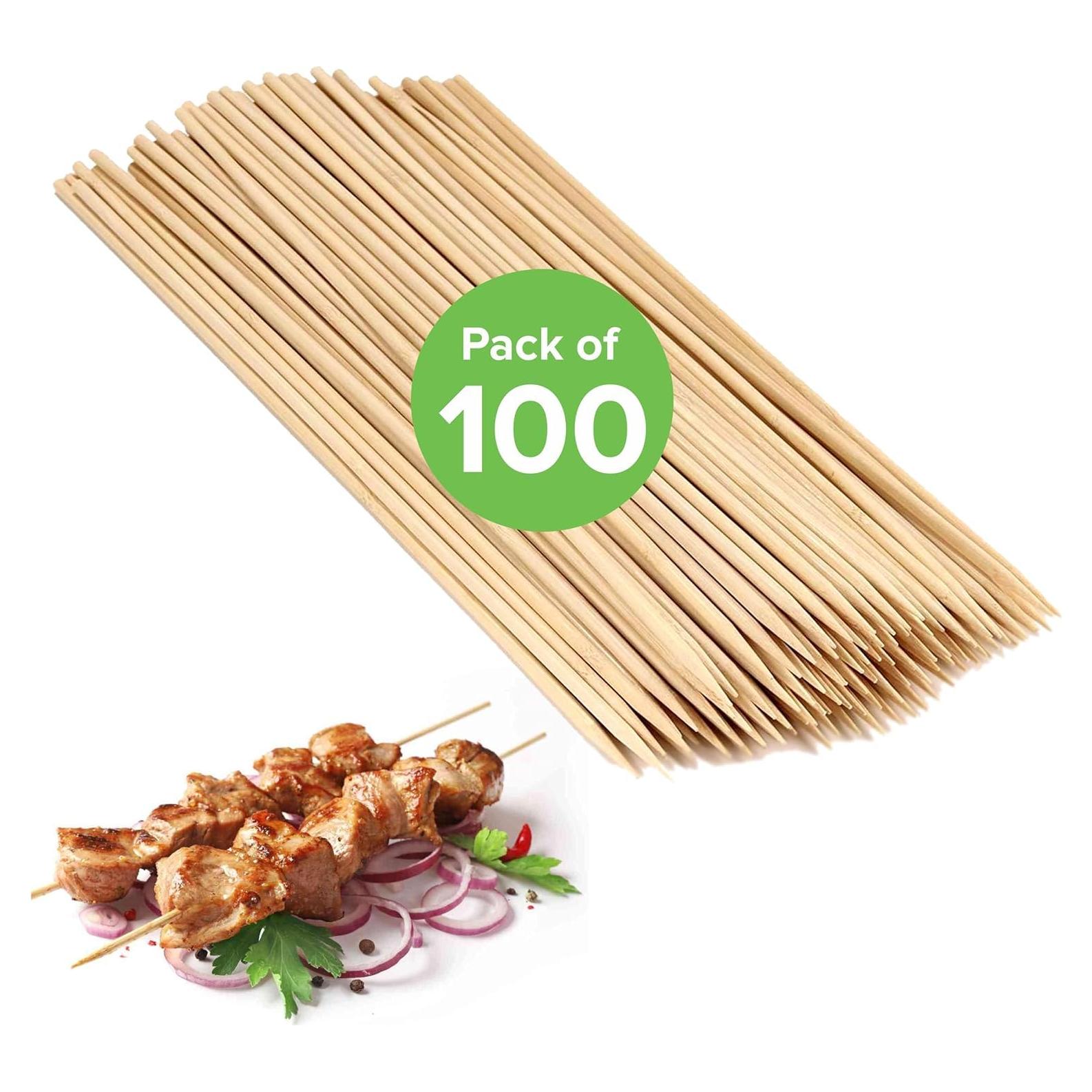 Brochetas de Madera Perfectware 25 cm Afiladas Paquete 100