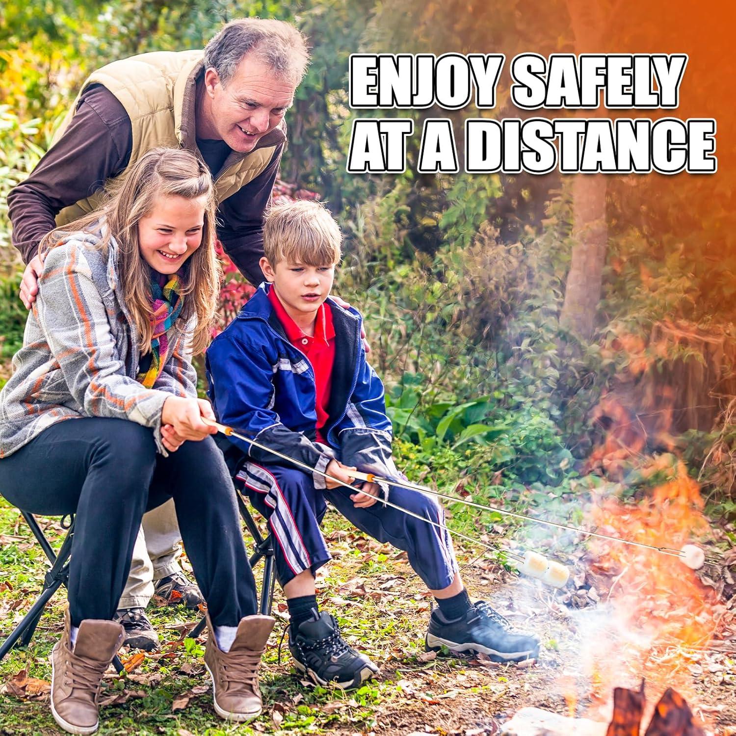 Palos de Asar Malvaviscos Briout Acero Inoxidable 81 cm - 10 Piezas