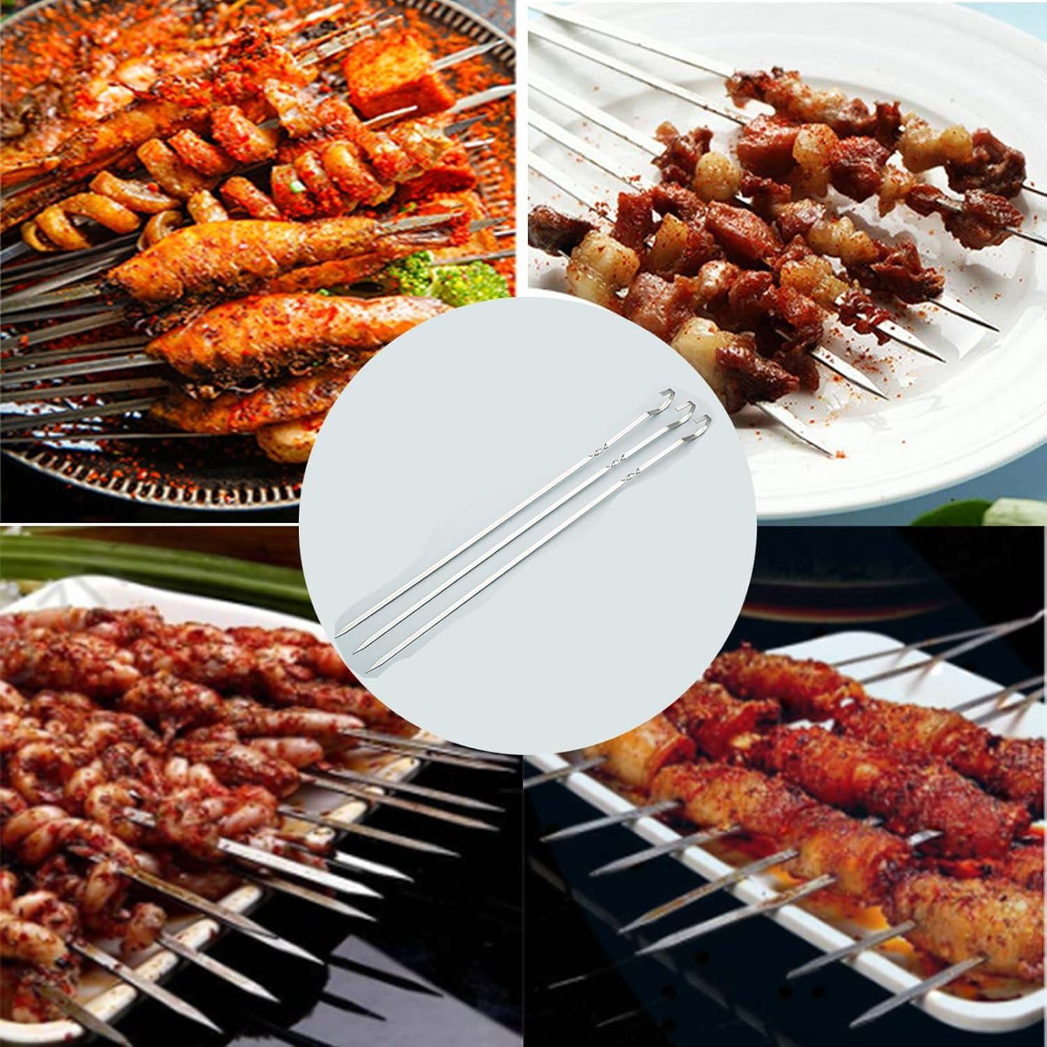 Set de 12 Pinchos de Metal Inoxidable Yolmooat 35.56 cm