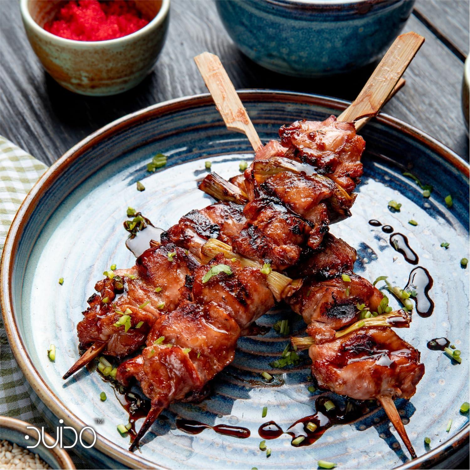 Brochetas de Bambú DUIDO 18 cm - 220 Palitos para Parrilla